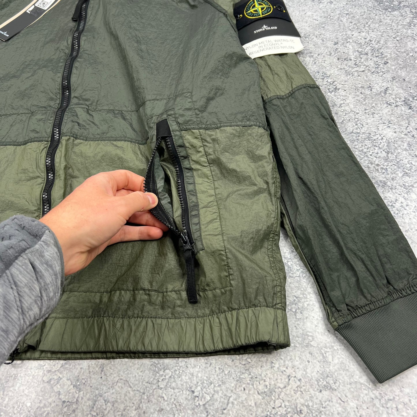 Stone Island Khaki Nylon Metal Watro Jacket XL 23.75” BNWT