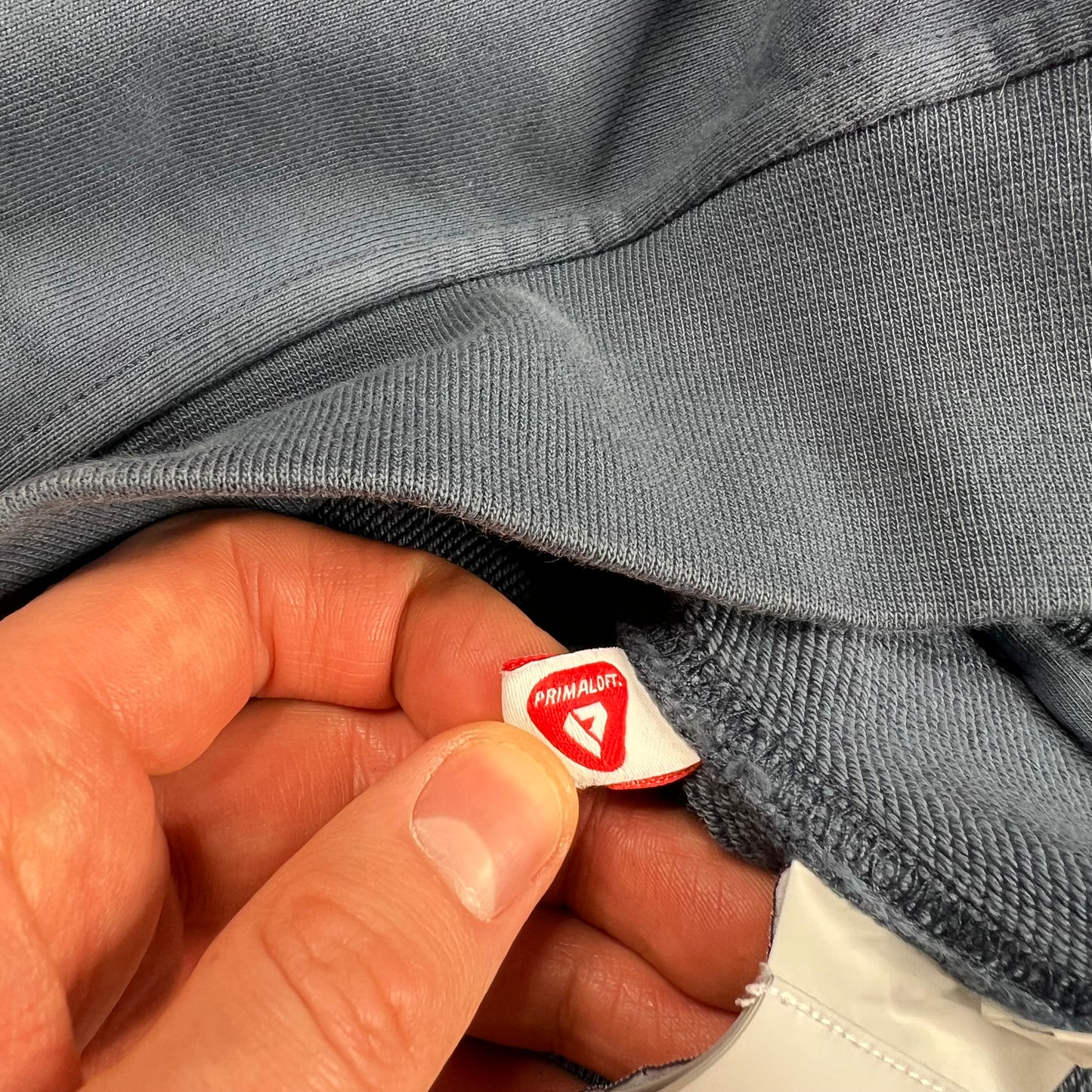 Stone Island Blue Nylon Metal Primaloft Sweatshirt Medium 21”