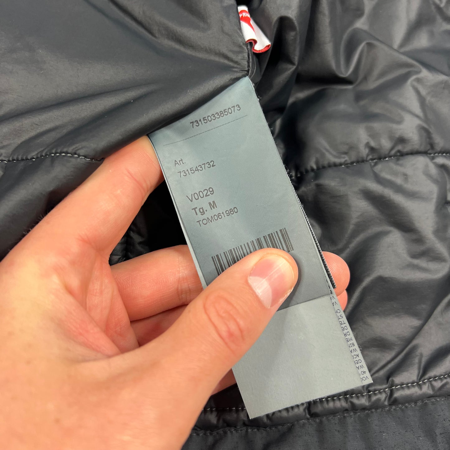 Stone Island Black Naslan Light Watro Primaloft Jacket Medium 22”