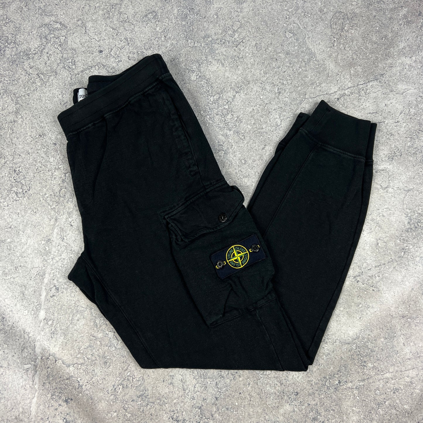 Stone Island Black Joggers Large W32-34”