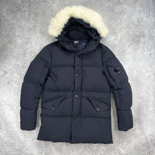 CP Company Navy 50 Fili Down Jacket 46- S/M 22”