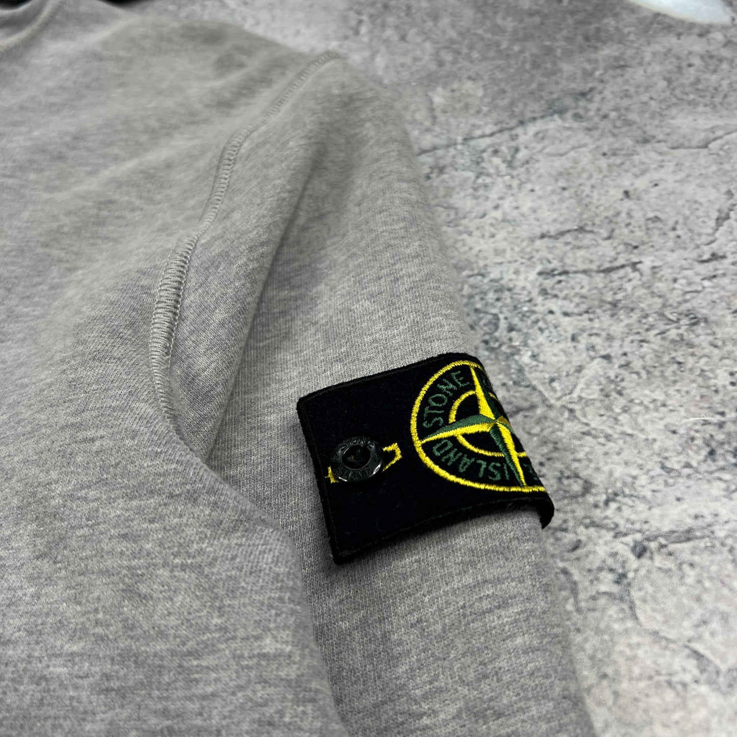 Stone Island Grey Pullover Hoodie Medium 22.5”