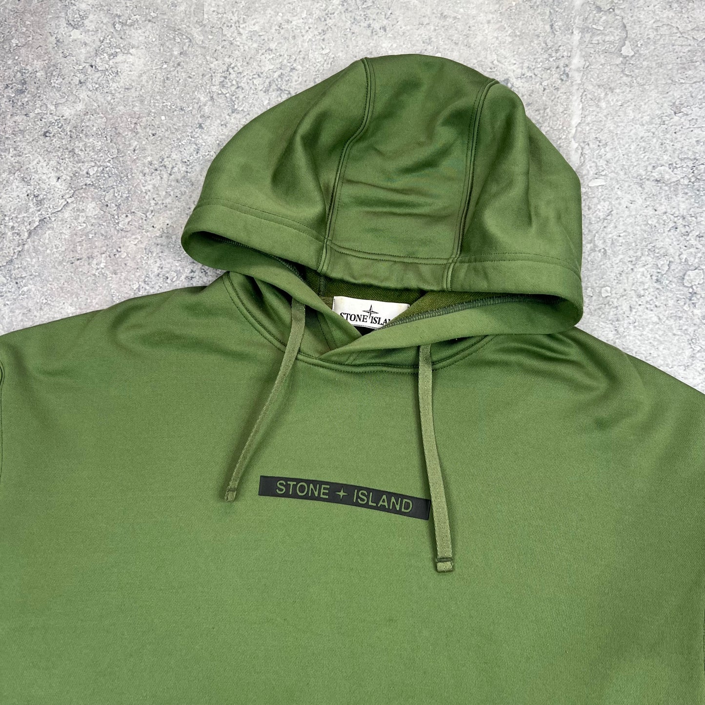 Stone Island Green Nylon Micro Dot Hoodie Medium 24”