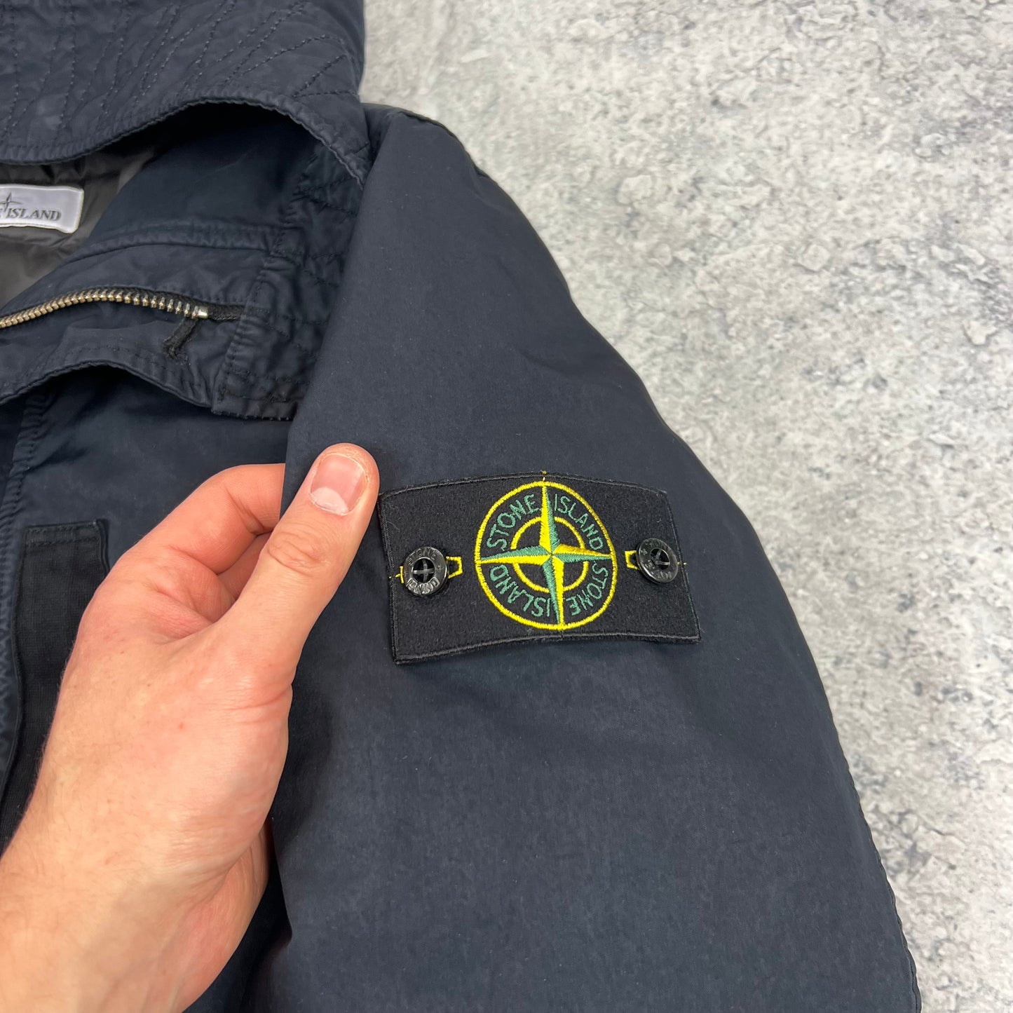 Stone Island Navy David Down TC Jacket Large 24”