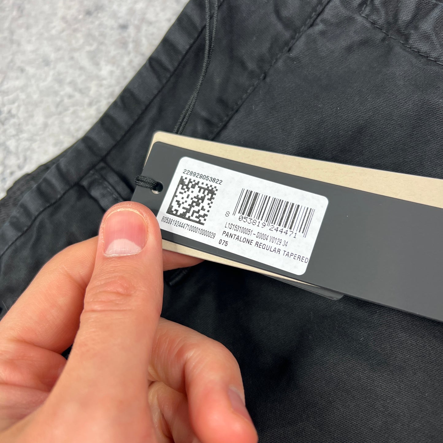 Stone Island Black Regular-T Cargo Trousers W34” BNWT