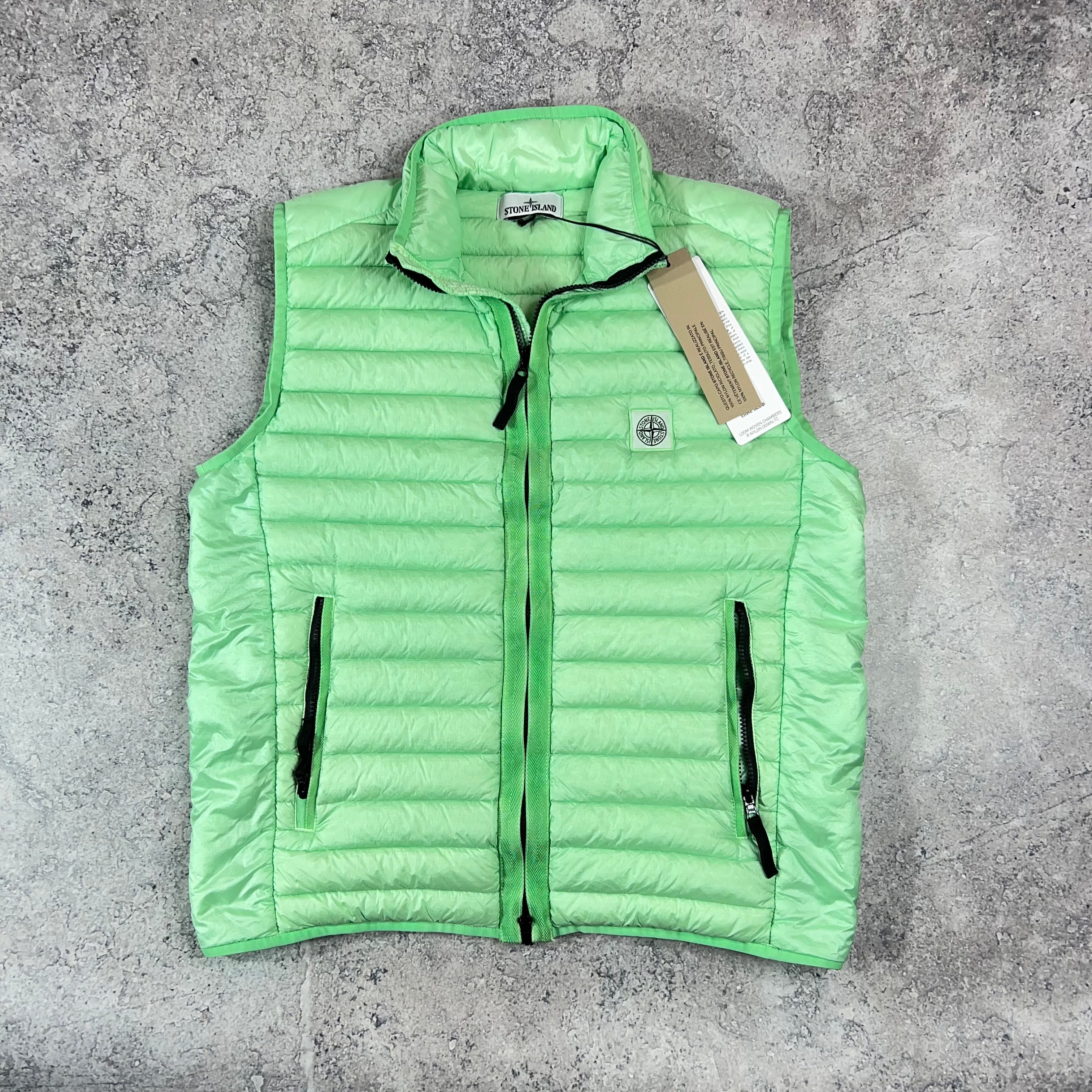 Stone island gilet on sale green