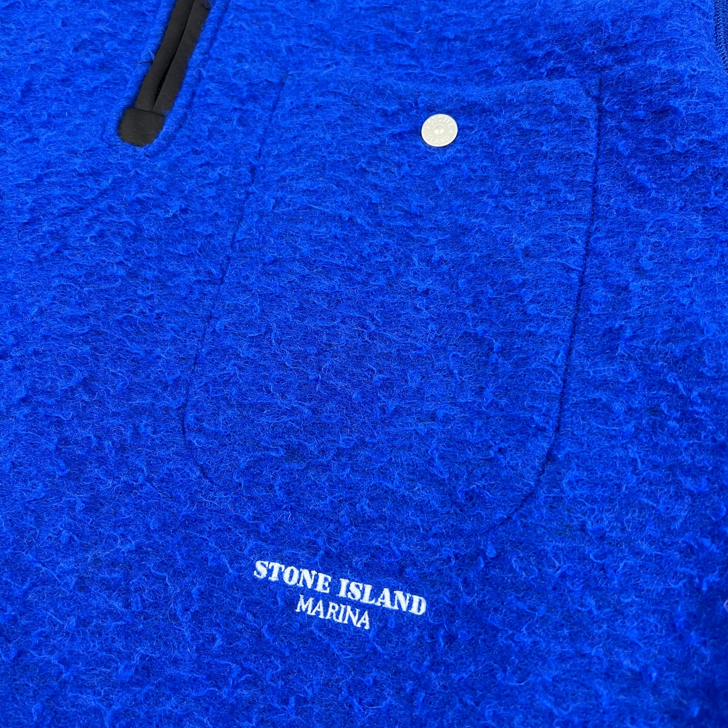 Stone Island Marina Blue Wool Pullover Large 25.25”
