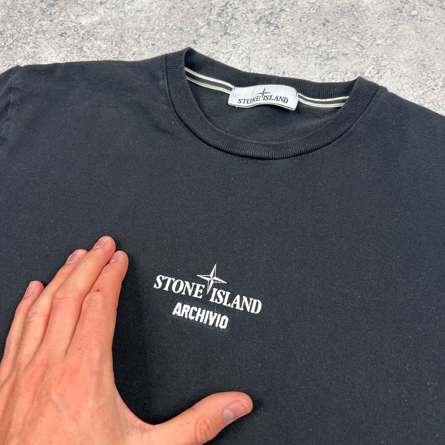 Stone Island Black Archivio T-Shirt Medium 20”
