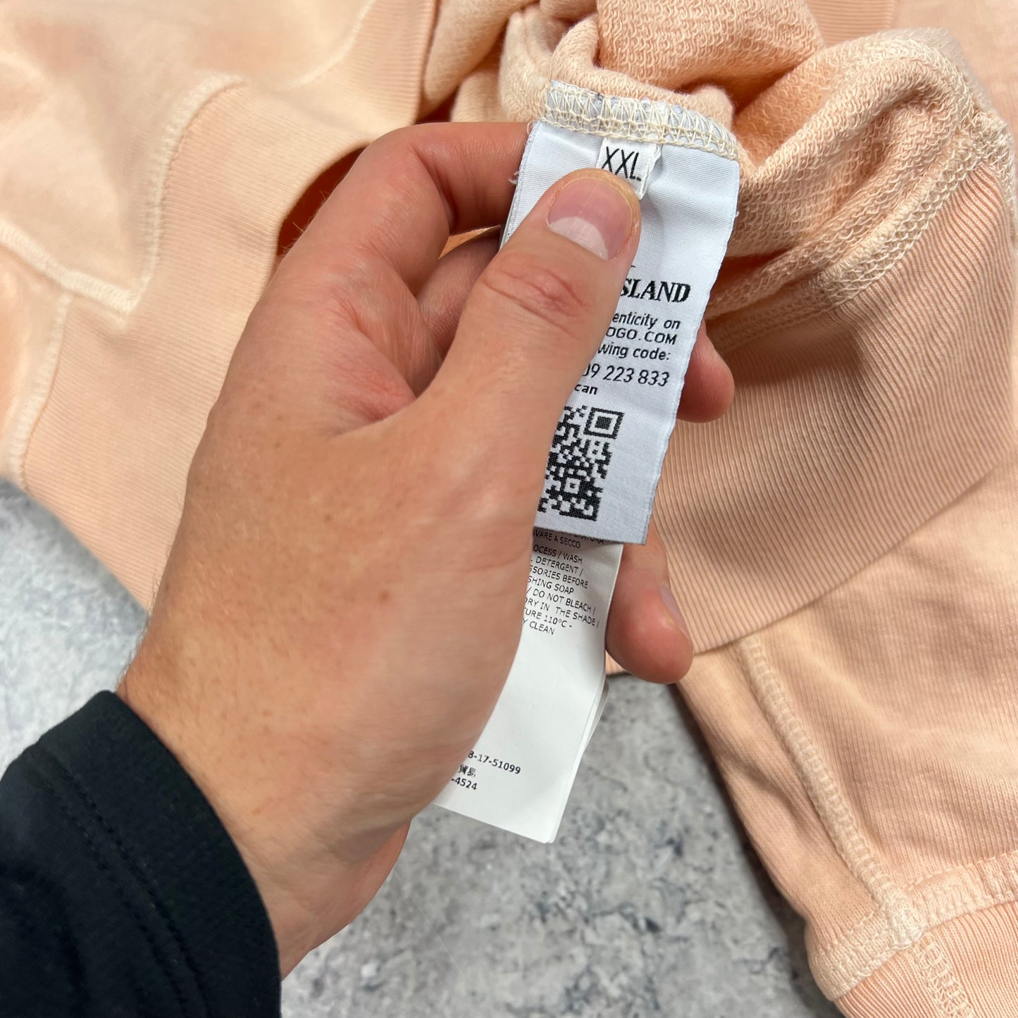 Stone Island Peach Sweatshirt XXL 23.75”