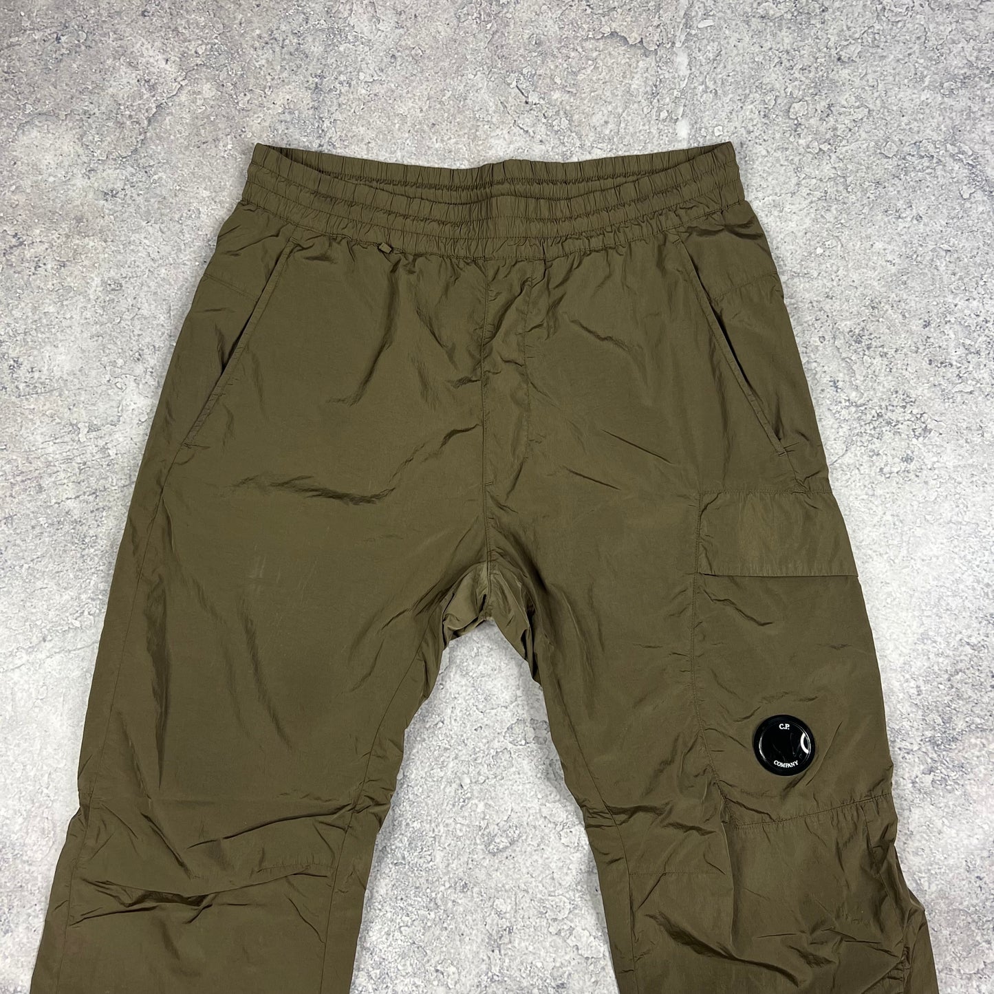 CP Company Khaki Lens Chrome Cargo Trousers Size 46- W30-32”