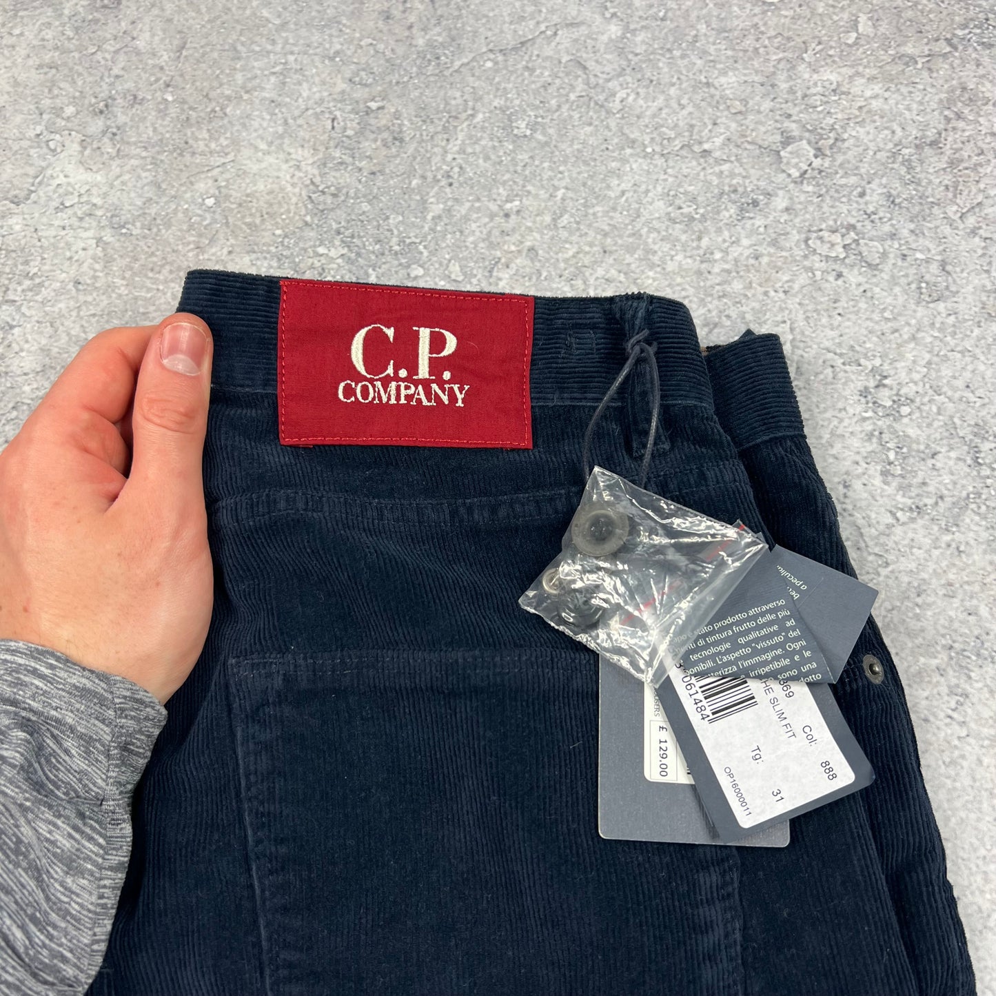 CP Company Navy Corduroy Trousers W31” BNWT