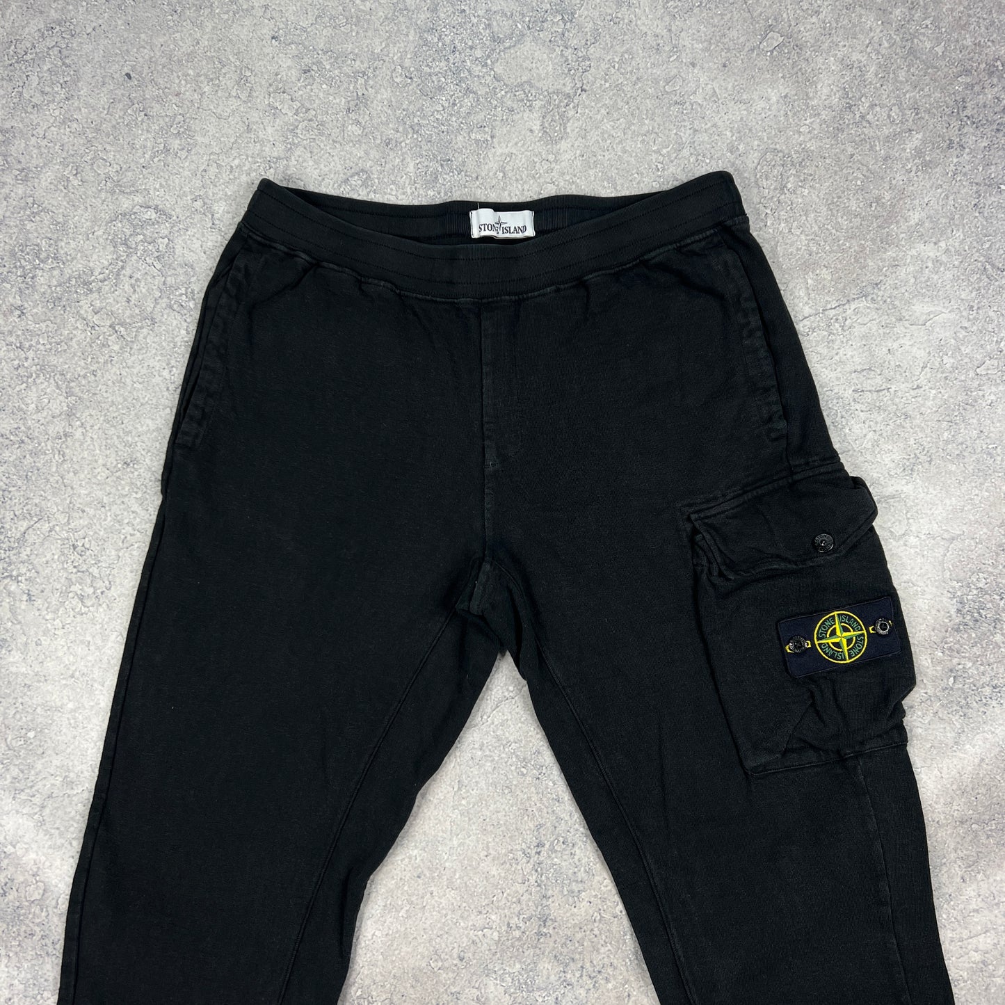 Stone Island Black Joggers Large W32-34”