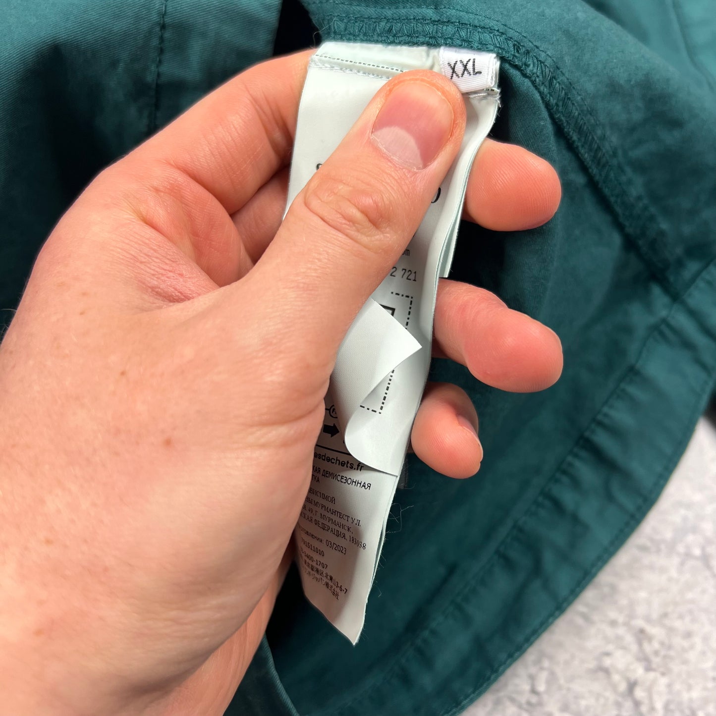 Stone Island Petrol Green Overshirt XXL 25”