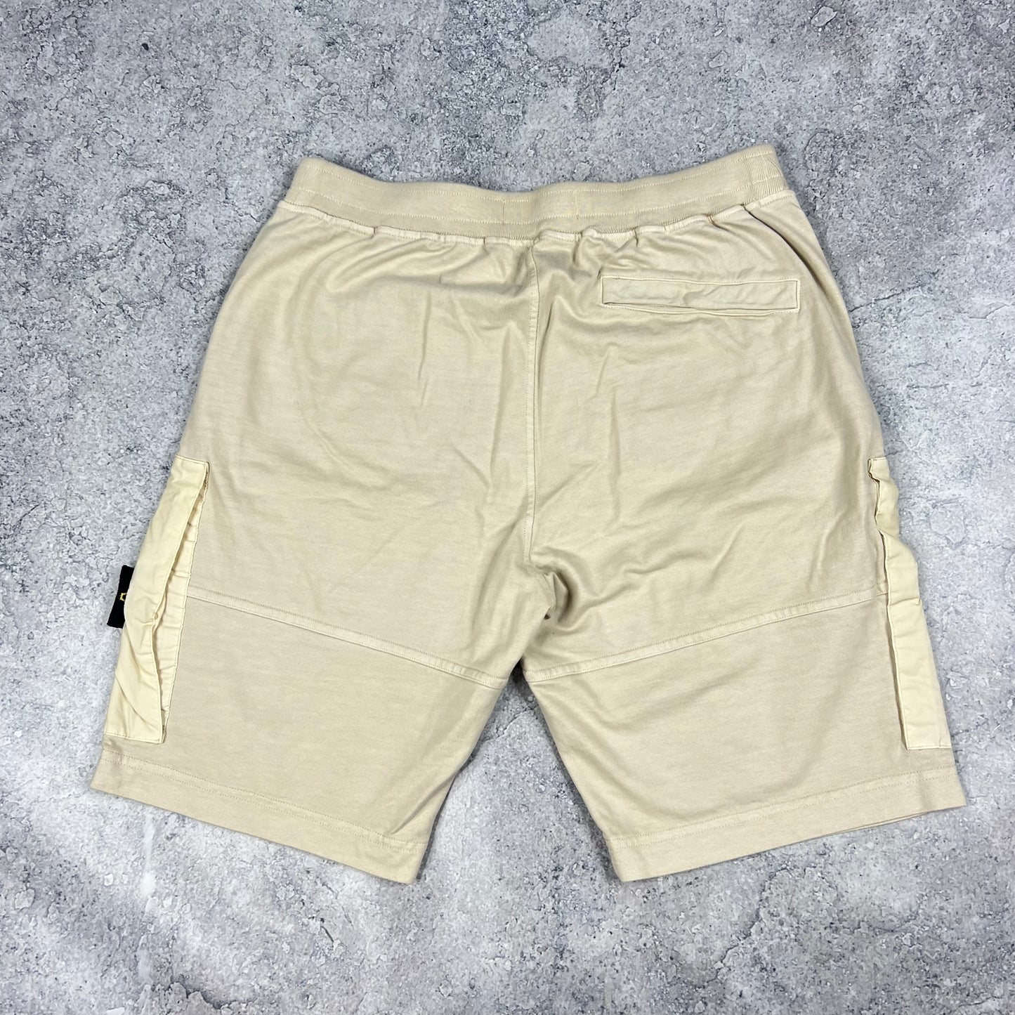 Stone Island Beige Mussola Jogger Shorts Medium 30-32”