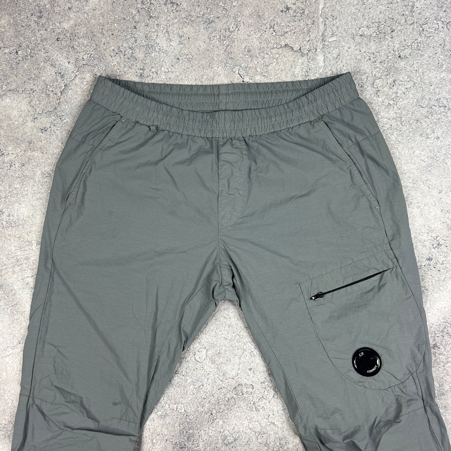 CP Company Grey Flatt Nylon Lens Cargo Trousers Size 50- W34”