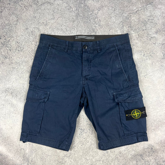 Stone Island Navy Cargo Shorts W32” Slim