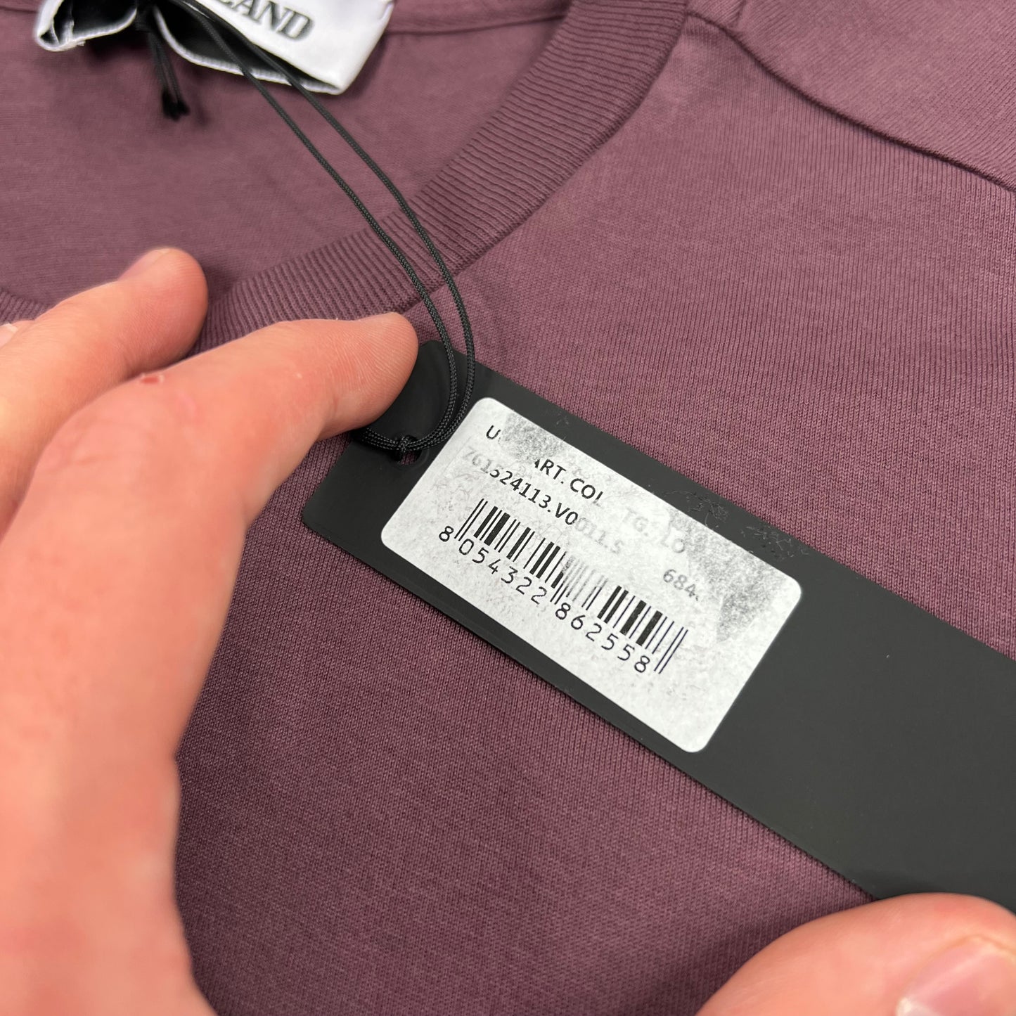 Stone Island Burgundy Patch T-Shirt Small 19” BNWT