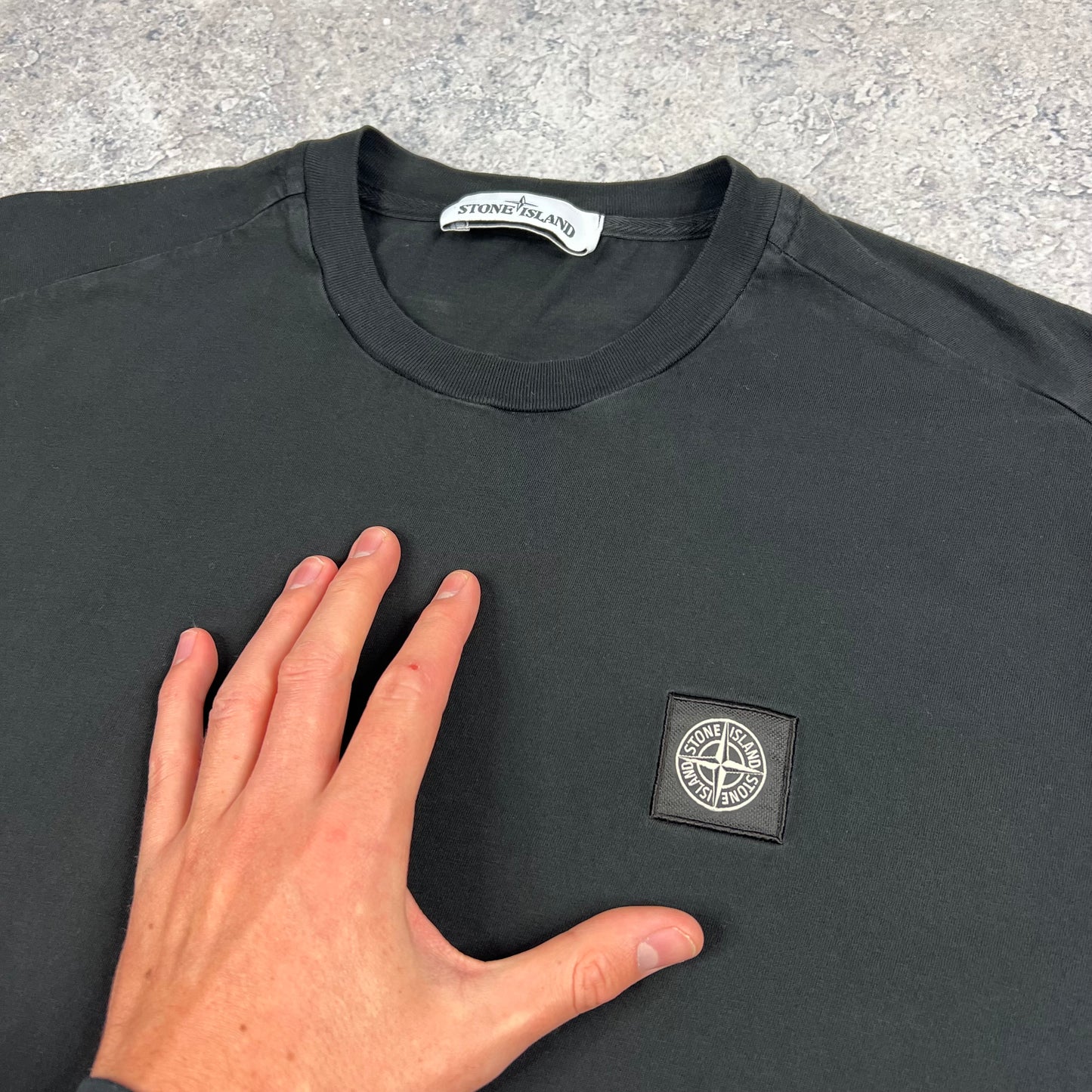 Stone Island Black Patch T-Shirt Large (Fits M) 20.25”