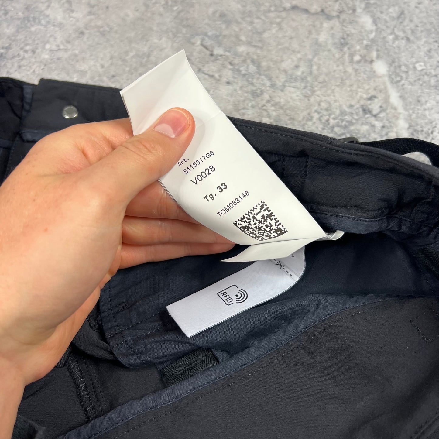 Stone Island Black Stellina Shell Cargo Trousers W34-36”
