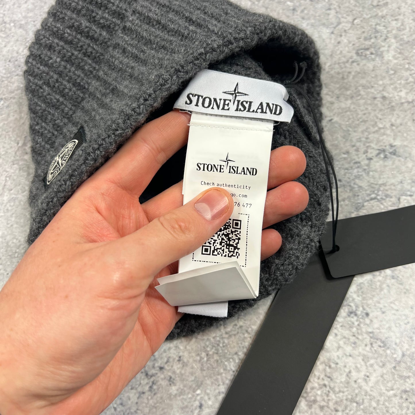 Stone Island Grey Beanie BNWT
