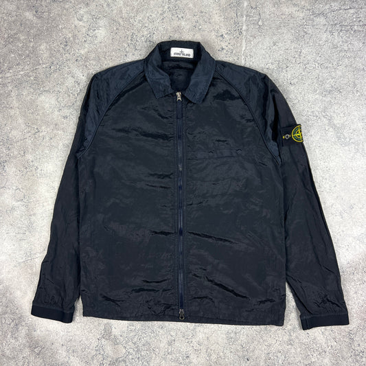 Stone Island Navy Nylon Metal Overshirt Medium 22”