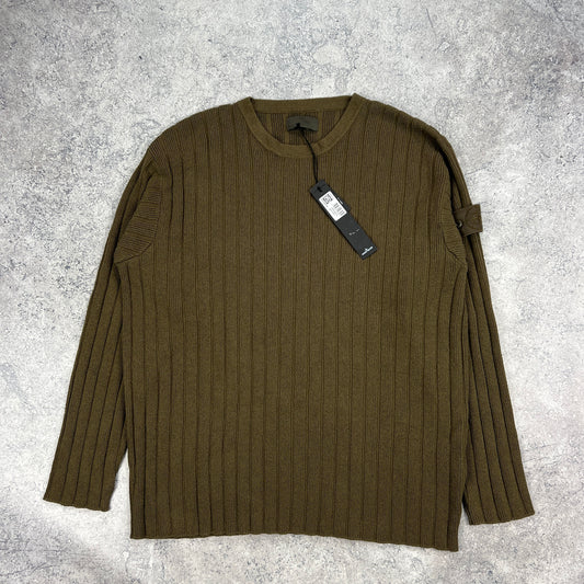 Stone Island Khaki Ghost Knit XXL 25.5” BNWT