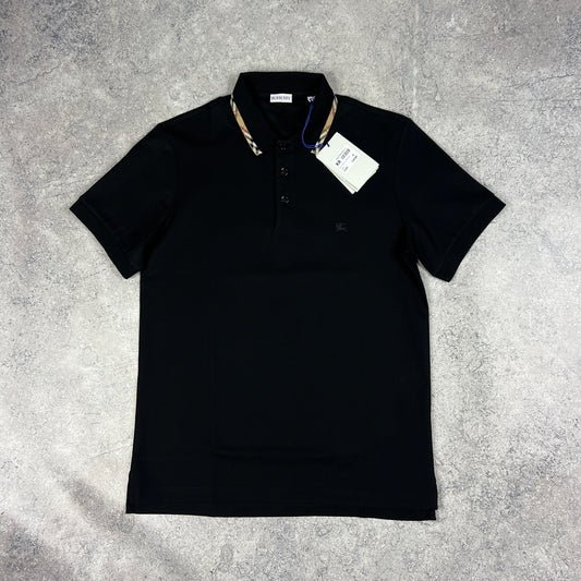 Burberry Black Polo Shirt Large 21” (Fits M) BNWT