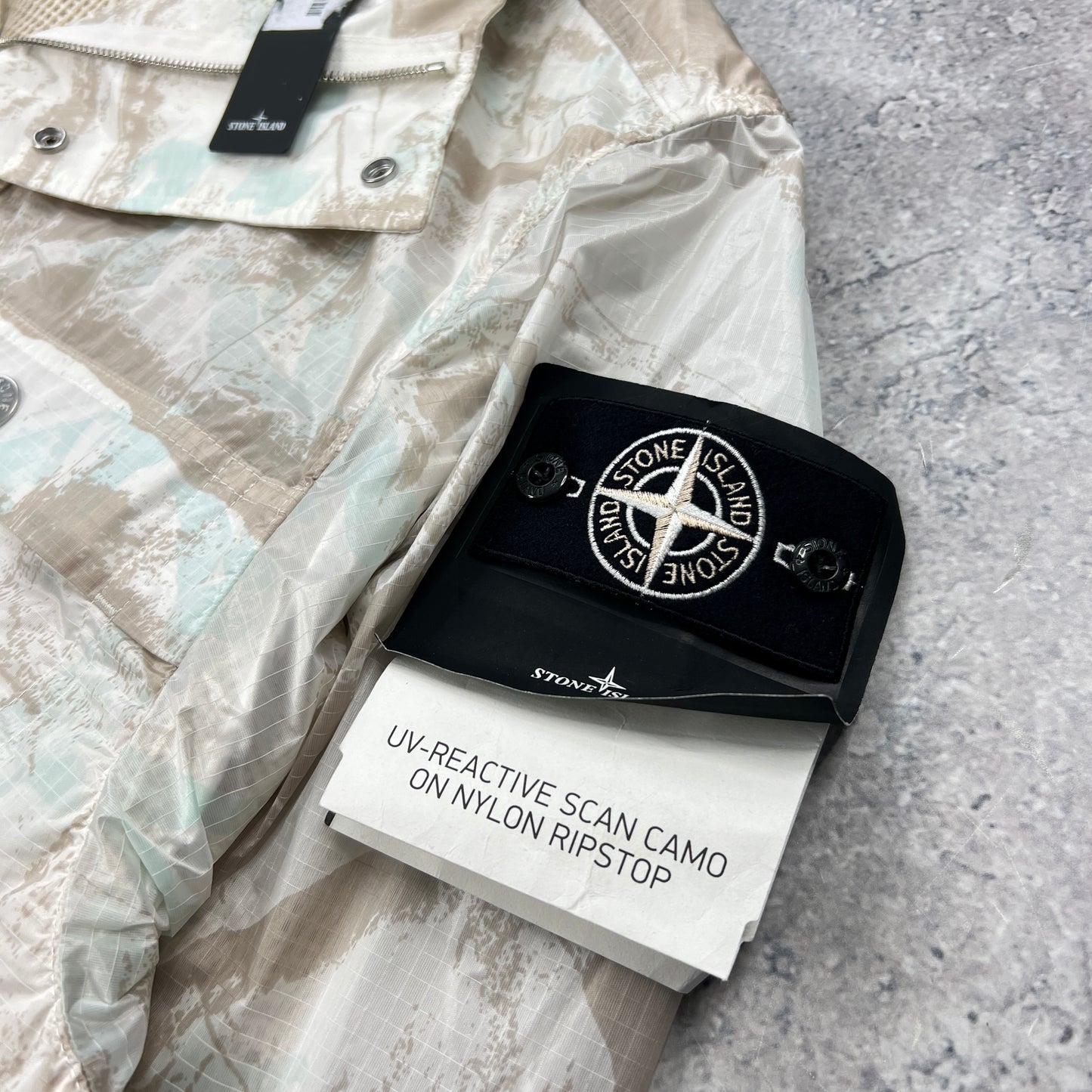 Stone Island UV Reactive Camo Parka Jacket Large 26” BNWT