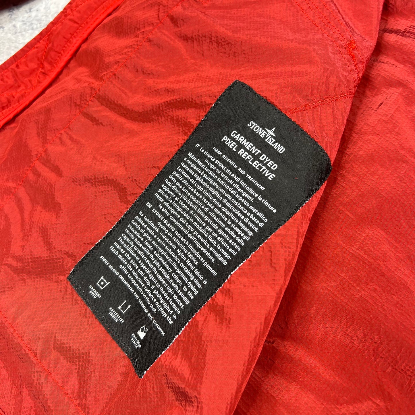 Stone Island Red Pixel Reflective Bomber Jacket XXL 25”