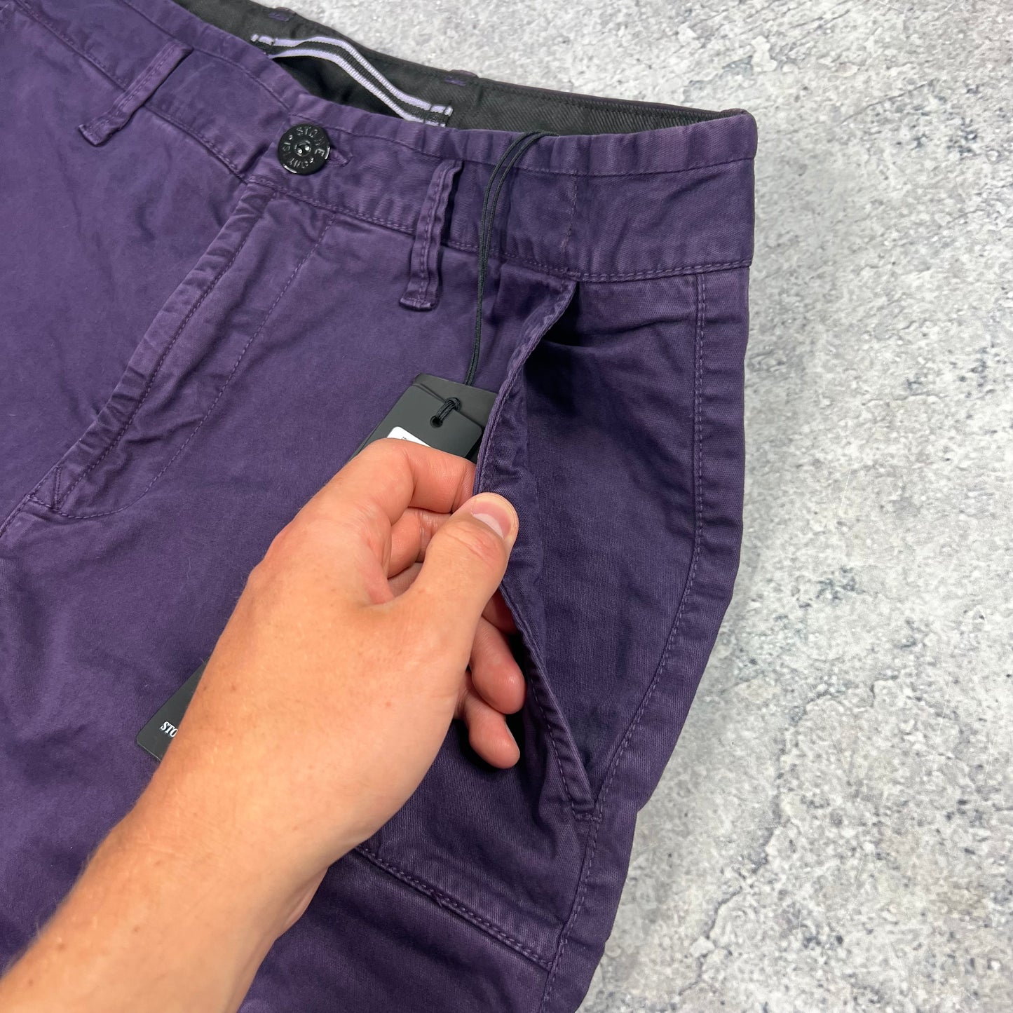 Stone Island Purple Cargo Shorts W29-30” BNWT