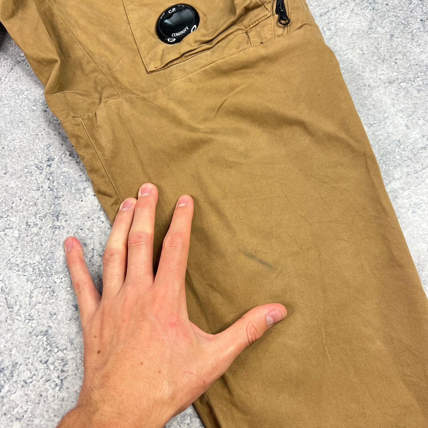 CP Company Beige Lens Cargo Trousers Size 48- W34”