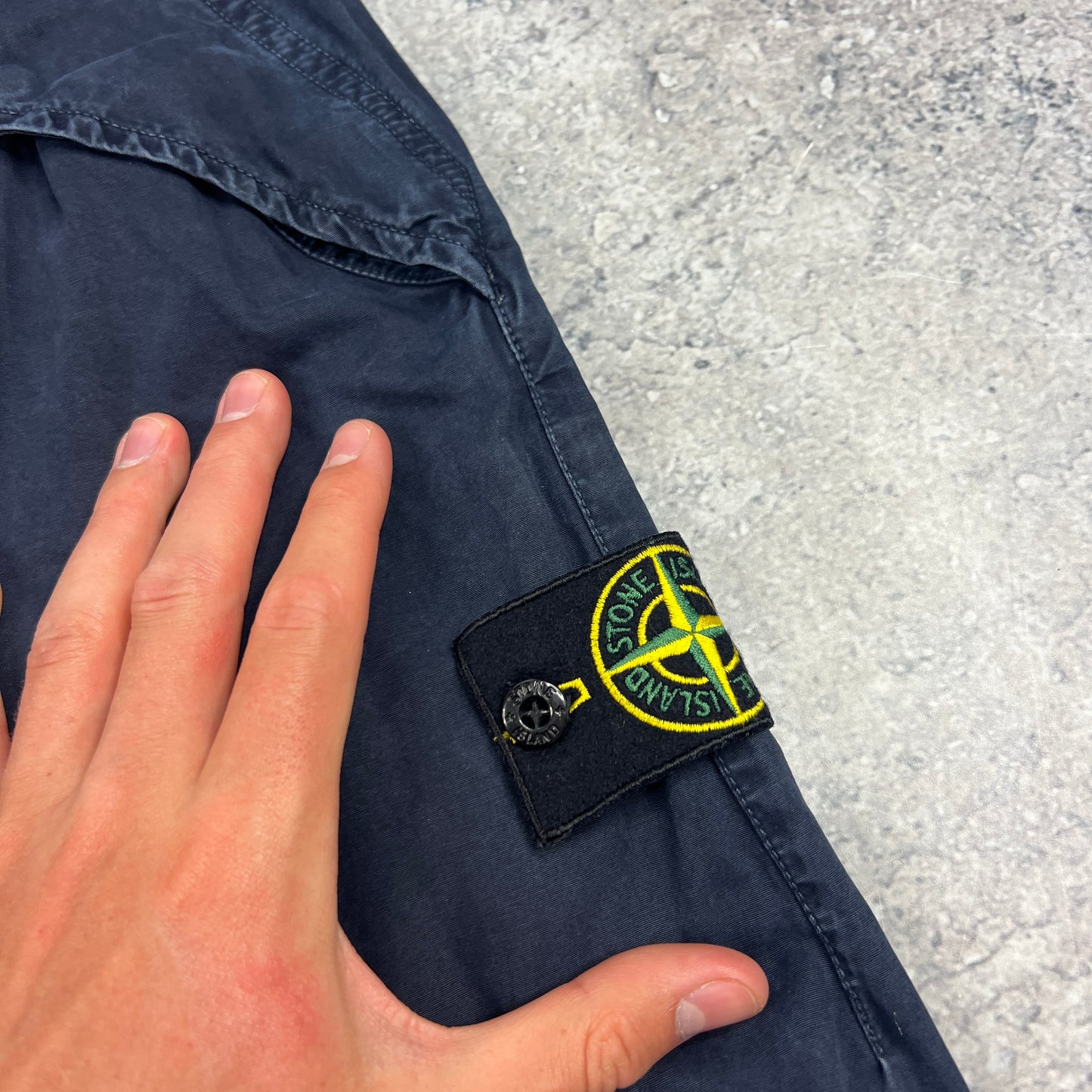 Stone Island Navy Cargo Shorts W36”