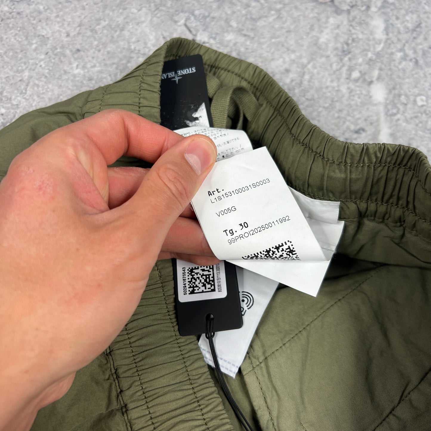 Stone Island Khaki Cuffed Cargo Trousers W30” BNWT