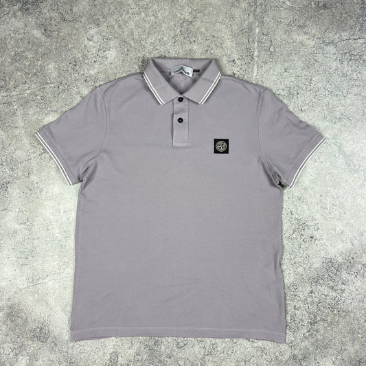 Stone Island Lilac Polo Shirt Large 21.5”