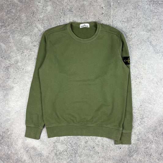 Stone Island Khaki Sweatshirt Medium 22.5”