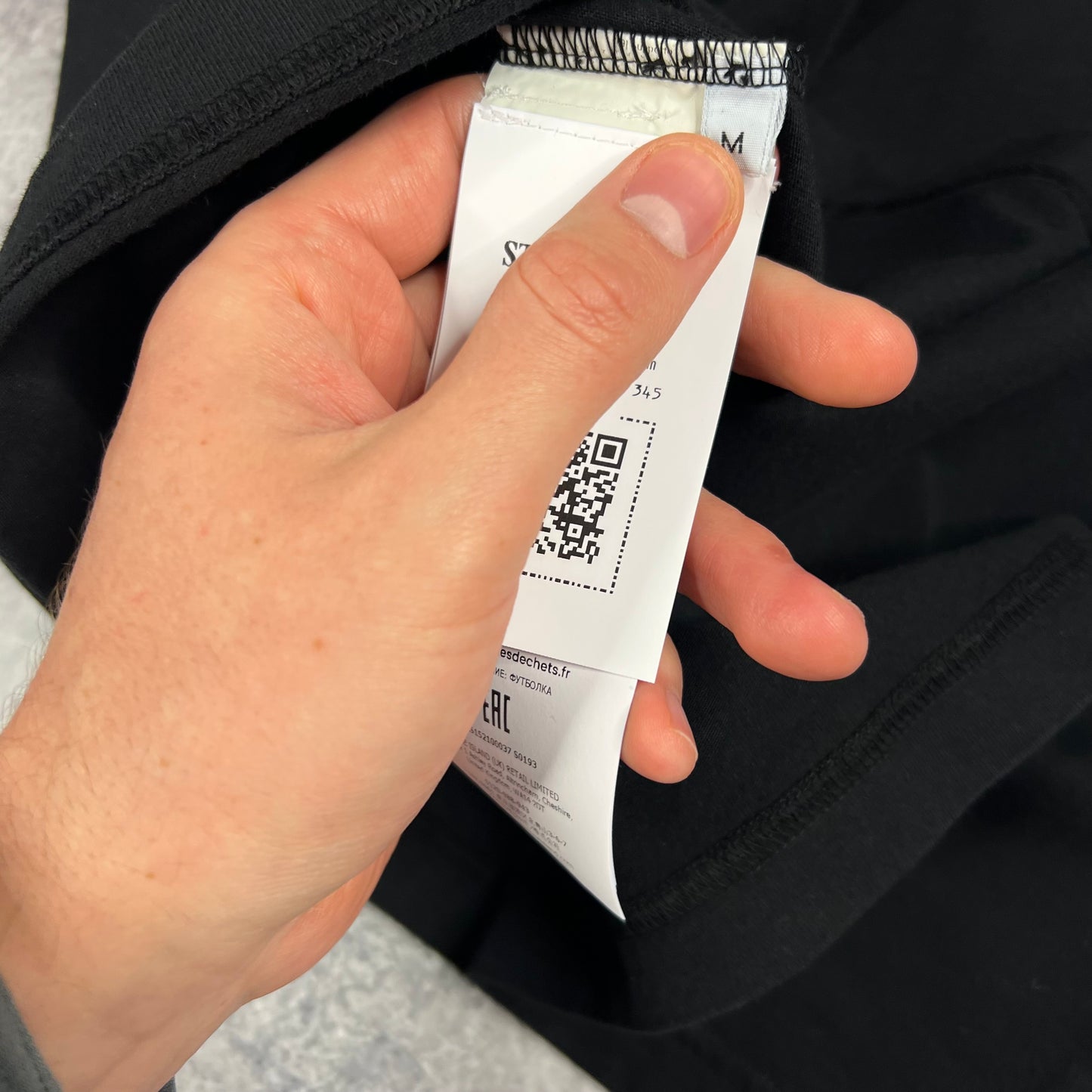 Stone Island Black Dial T-Shirt Medium 22” BNWT