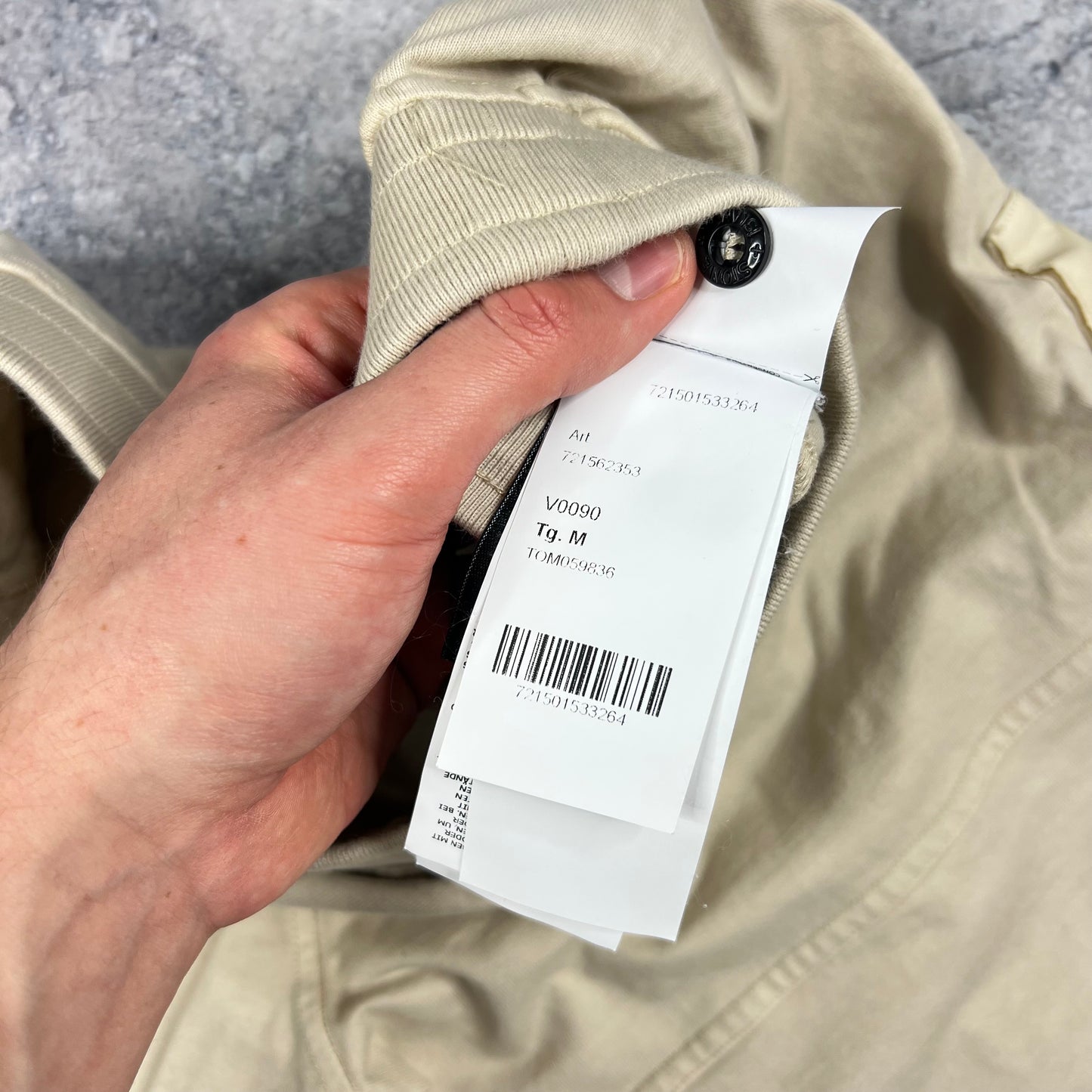 Stone Island Beige Mussola Jogger Shorts Medium 30-32”