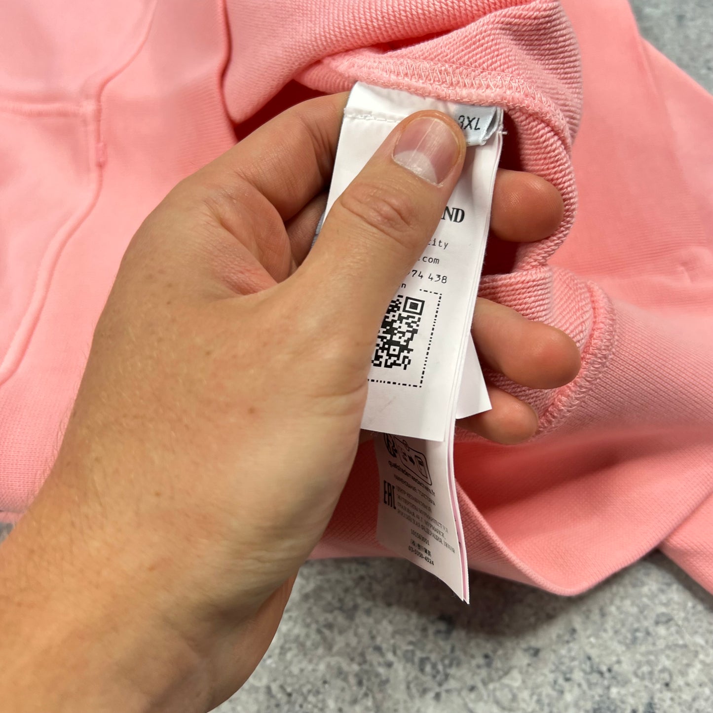 Stone Island Pink Sweatshirt 3XL 27” BNWT