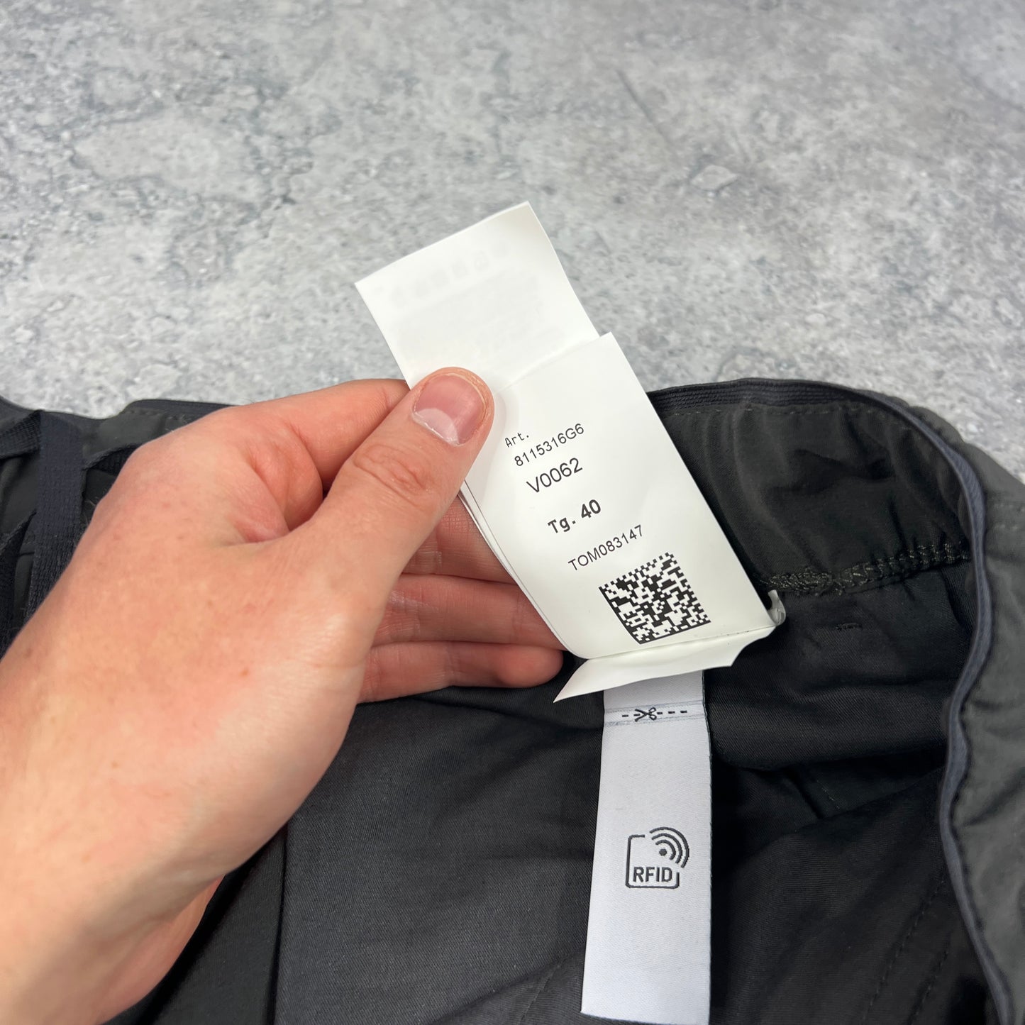 Stone Island Dark Grey Stellina Cargo Trousers W38-40”