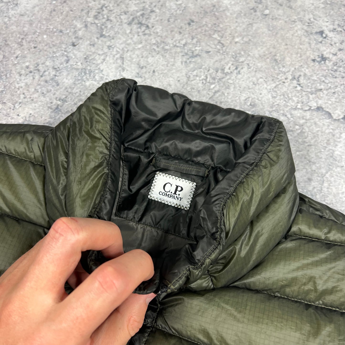 CP Company Khaki DD Shell Down Jacket 48- Medium 22”