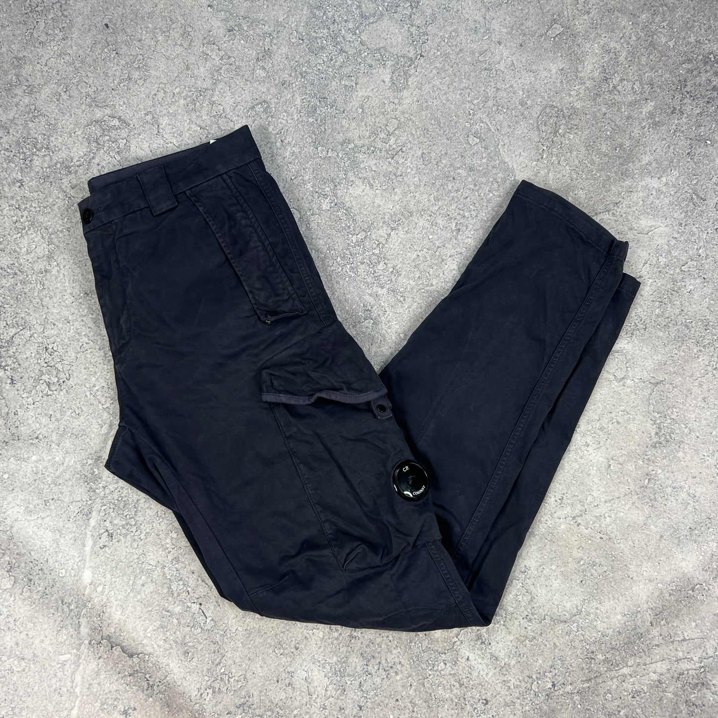 CP Company Navy Lens Cargo Trousers Size 48- W34”