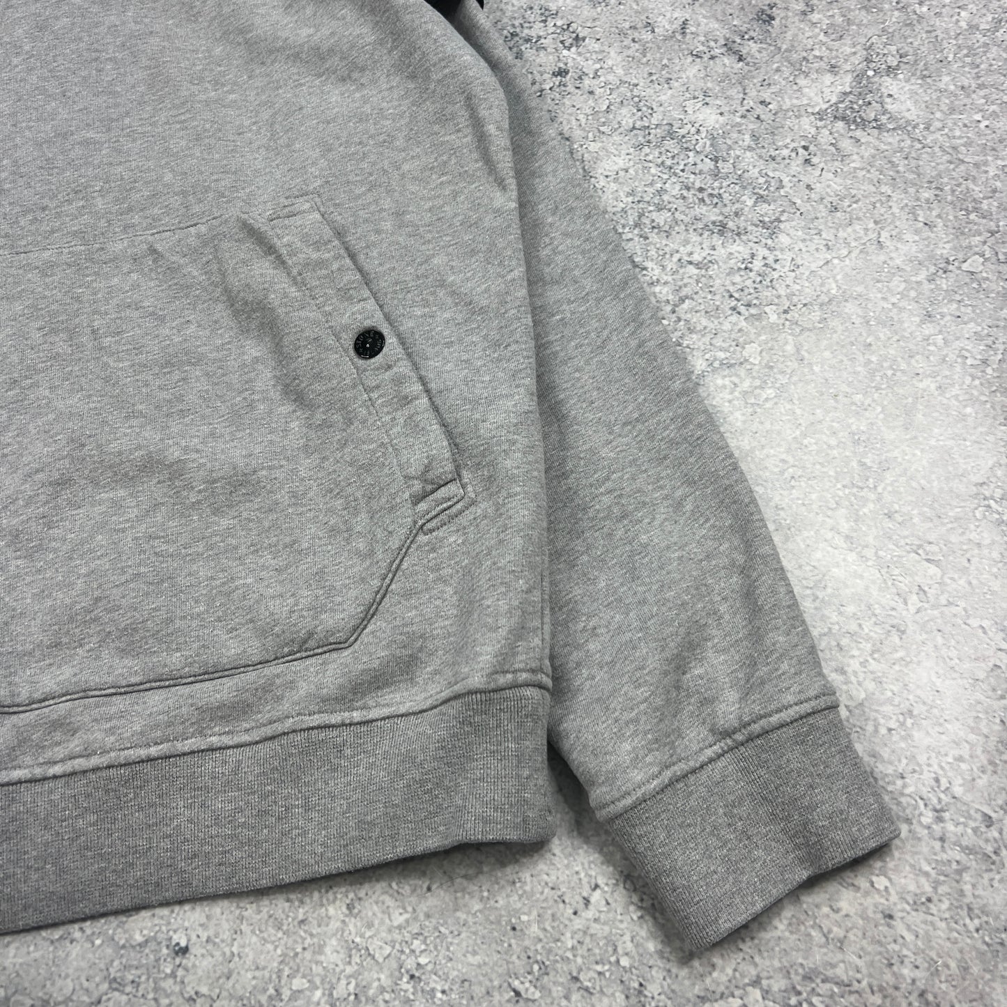 Stone Island Grey Pullover Hoodie Medium 23”