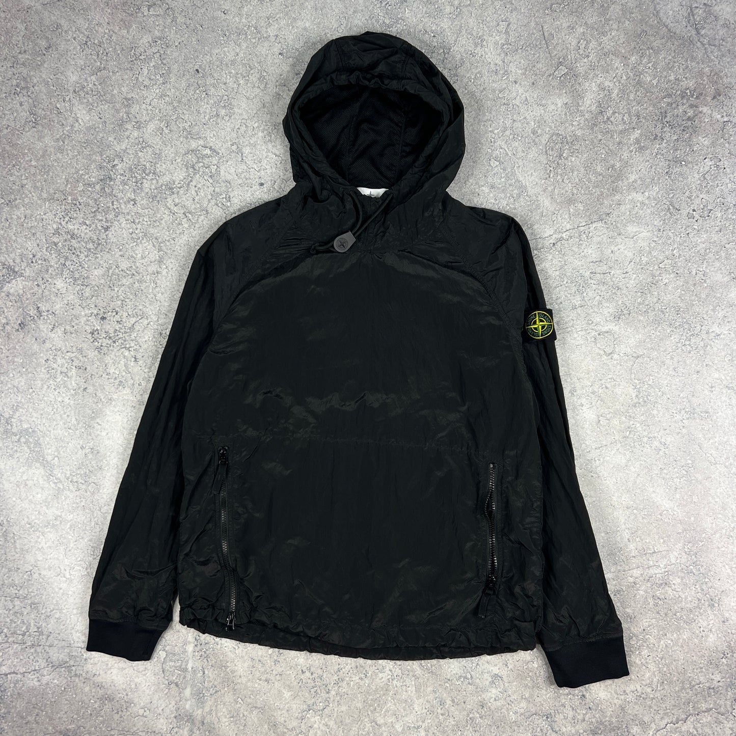 Stone Island Black Nylon Metal Smock Medium 23”