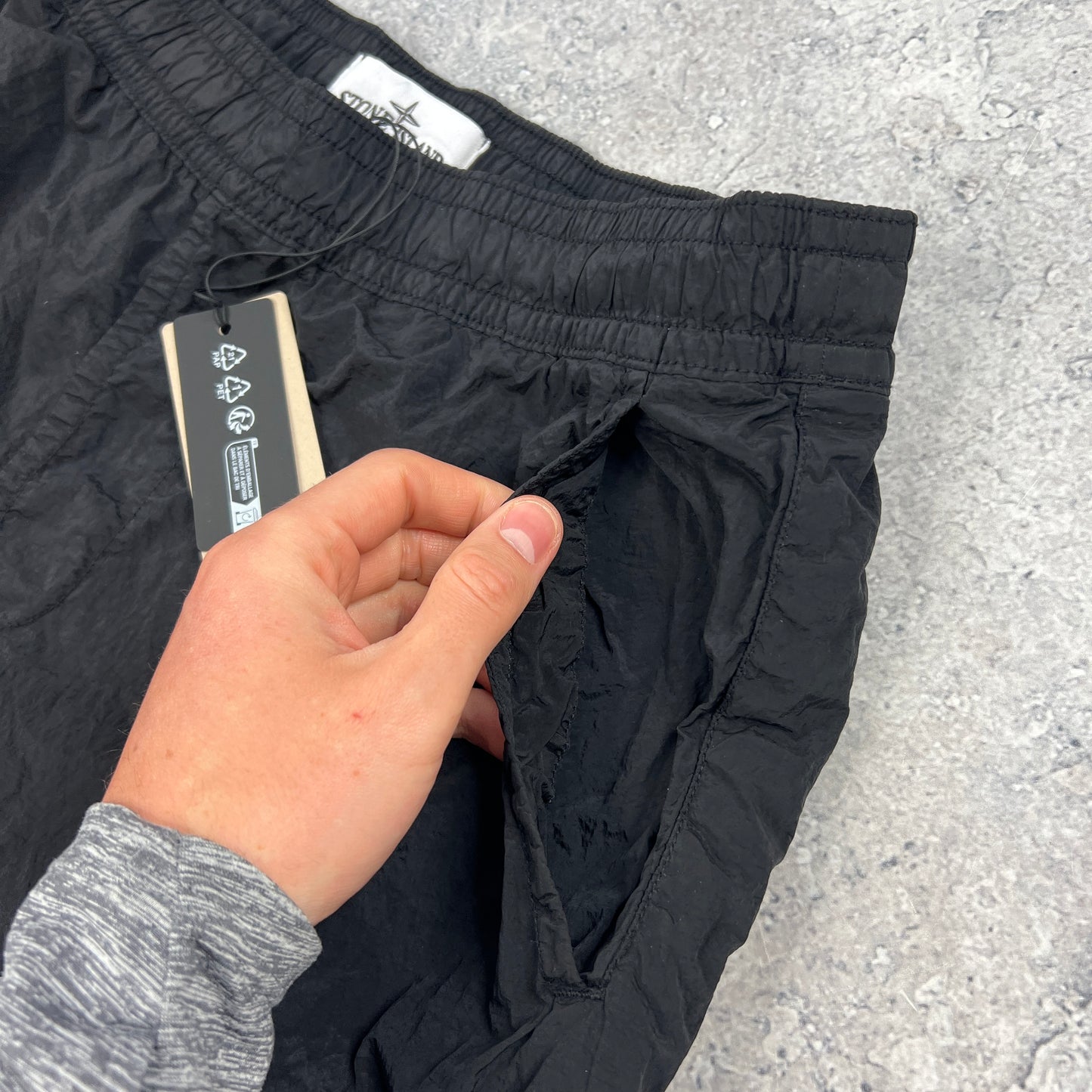 Stone Island Black Nylon Metal Swimshorts Small 30” BNWT