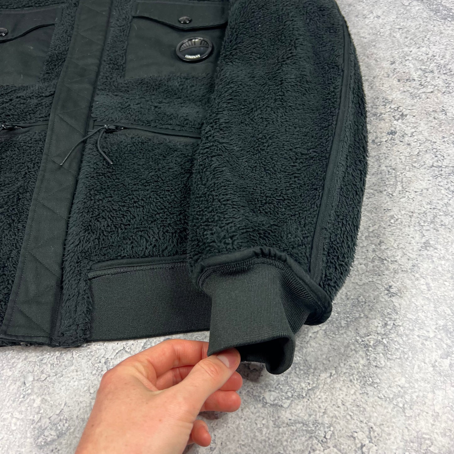 CP Company Black Fleece/Softshell Reversible Lens Jacket Medium 21”