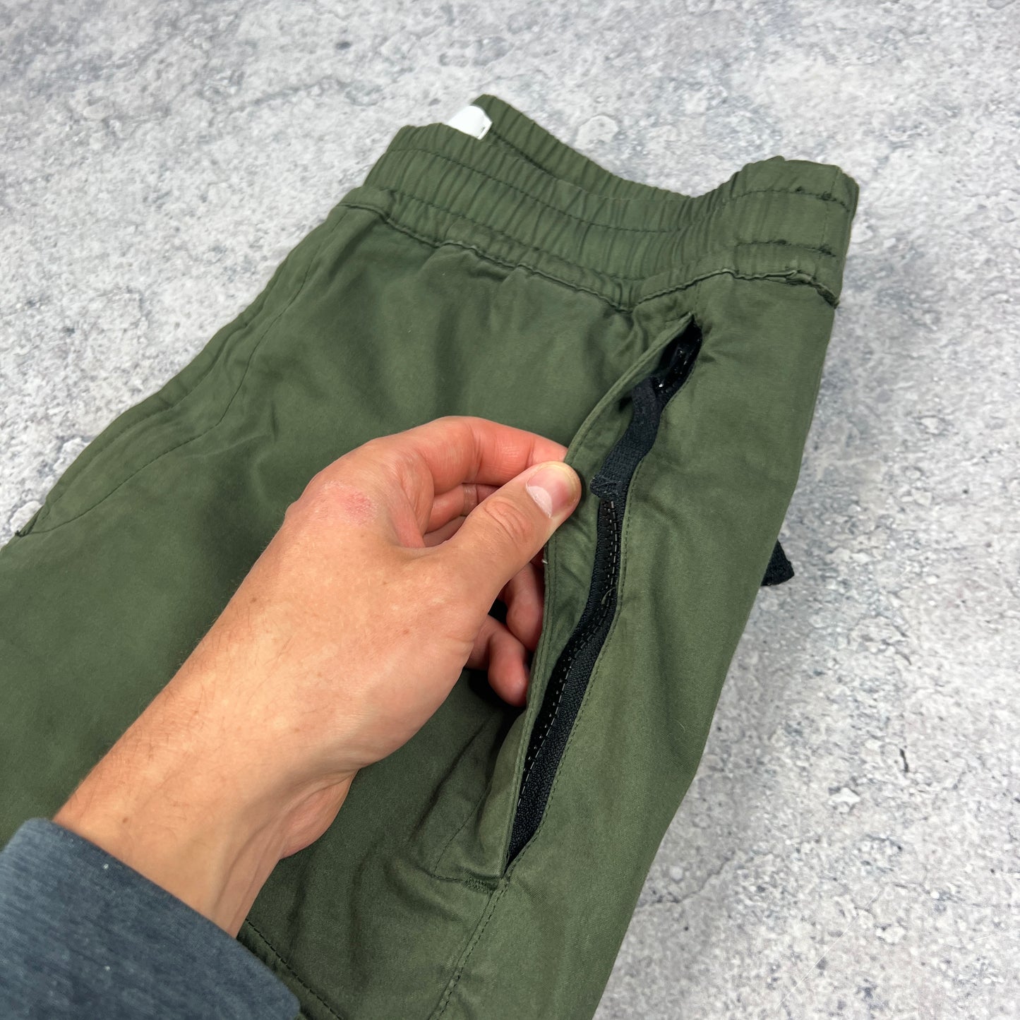 Stone Island Khaki Cuffed Cargo Trousers W32”