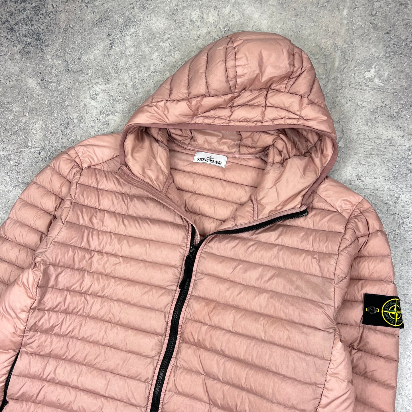 Stone Island Pink Loom Woven Down Jacket XXL 25.5”