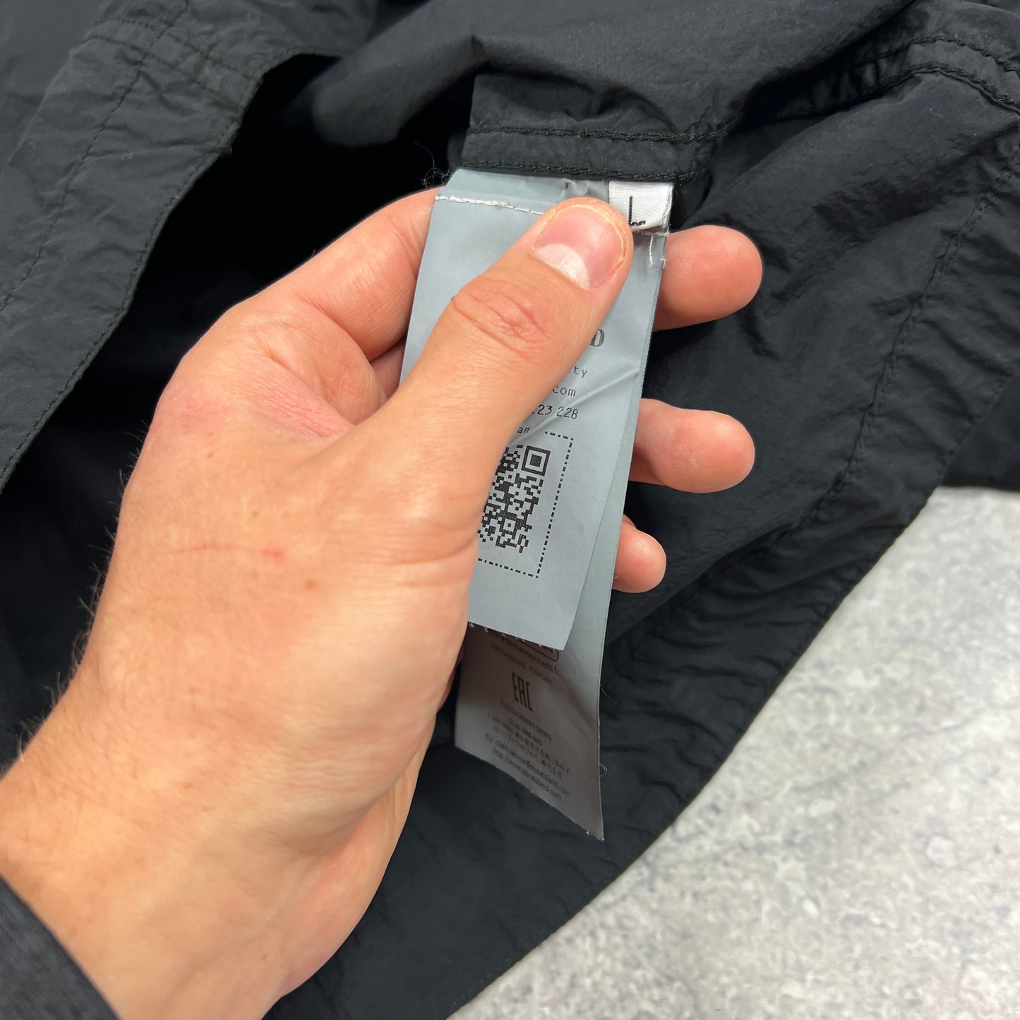 Stone Island Ghost Black Nylon Smerigliato Overshirt Large 22.5” BNWT