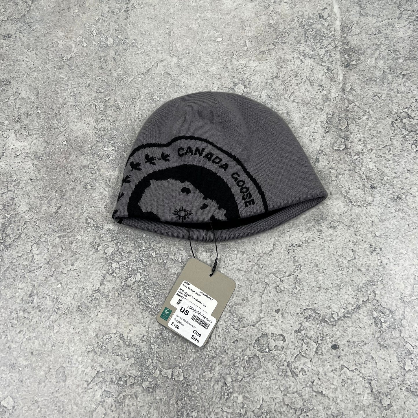 Canada Goose Grey/Black Beanie BNWT