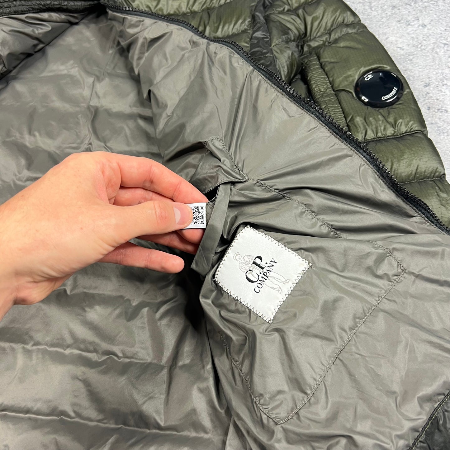 CP Company Khaki DD Shell Down Jacket 48- Medium 22”